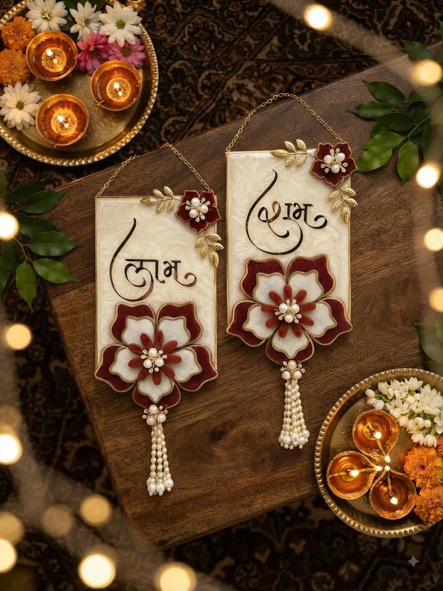 Resin Shubh Labh Door Hanging