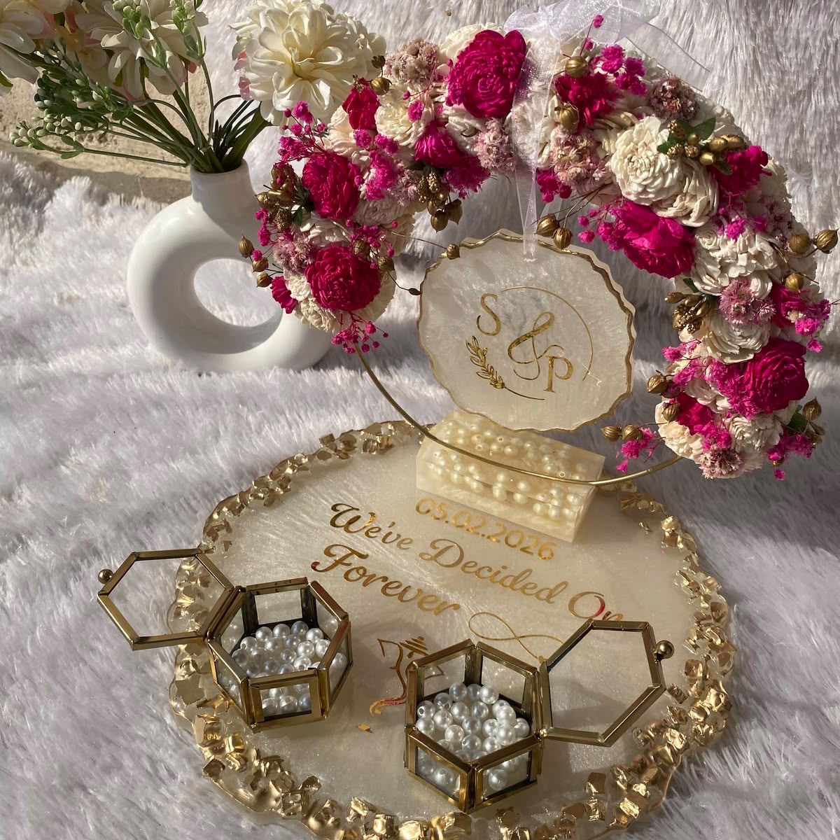 Customized Resin Wedding Platter